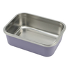 Rectangular Portable Stainless Steel Lunch Box Container with Lid and Cover to Store Food Dishwasher Freezer Safe