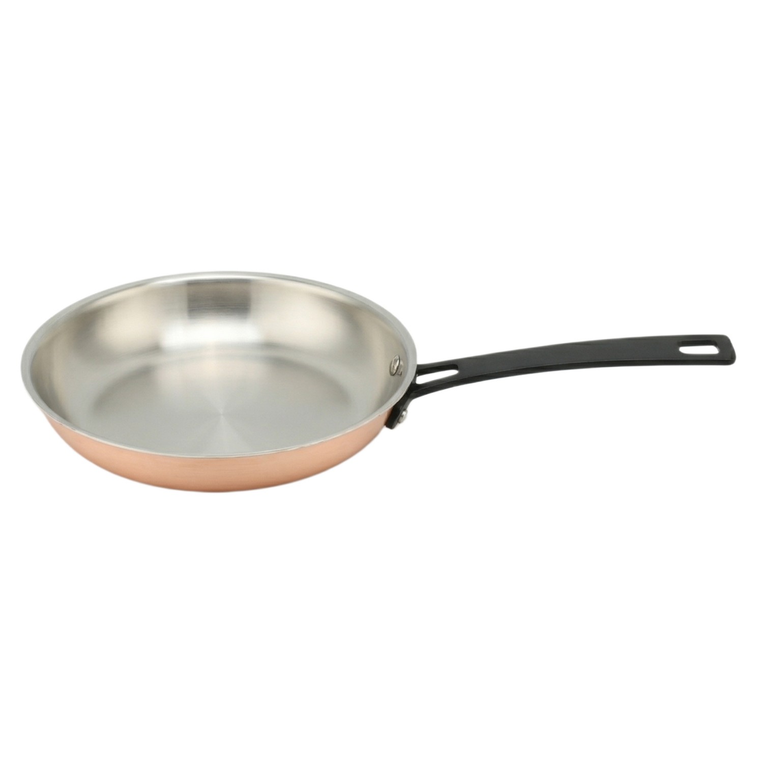 Factory Customized Hot Sale Wholesale 3 Layer Copper Tri-ply Stainless Steel Pan 20/24/26/28cm Non-Coating Cookware Frying Pan