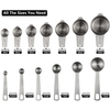 Custom Hot Sell 19 Piece Stainless Steel Measuring Cups and Spoons Set With Handle