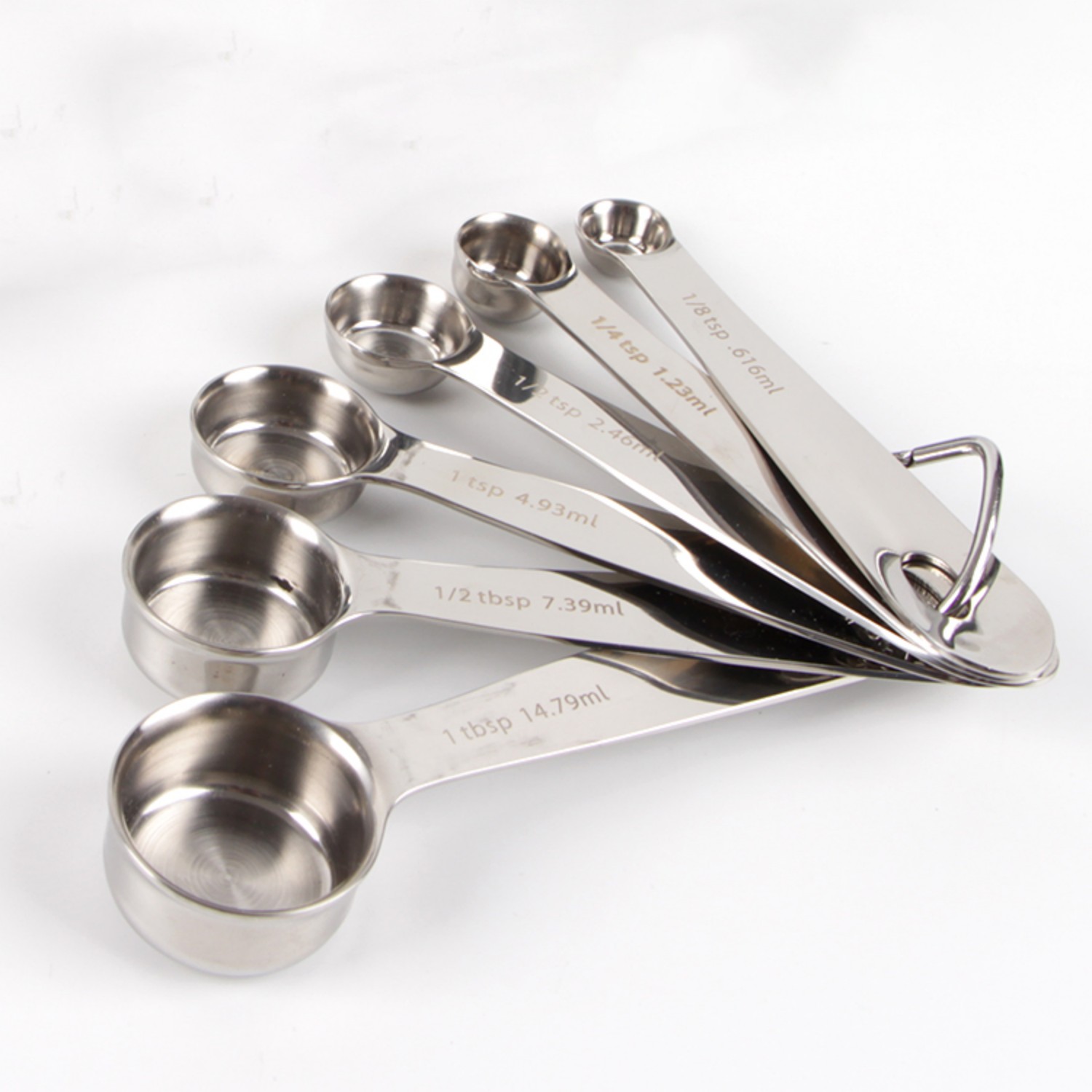 Custom Hot Sell 14 Piece Stainless Steel Measuring Cups and Spoons Set With Handle