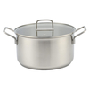 Factory New Arrival Stainless Steel Golden Handle Cookware Set Cooking Pots Impact Bonded Bottom Cookware Set Frypan Saucepan