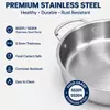Factory Supply Stainless Steel Shallow Pot Set With Stainless Steel Handle & Lid Brazed Bottom Stockpot Suitable All Cooktops