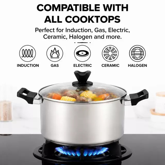 Factory New Arrival Stainless Steel Cookware Set with Bakelite Handle Cooking Pots and Pans Brazed Bottom Cookware Set Saucepan