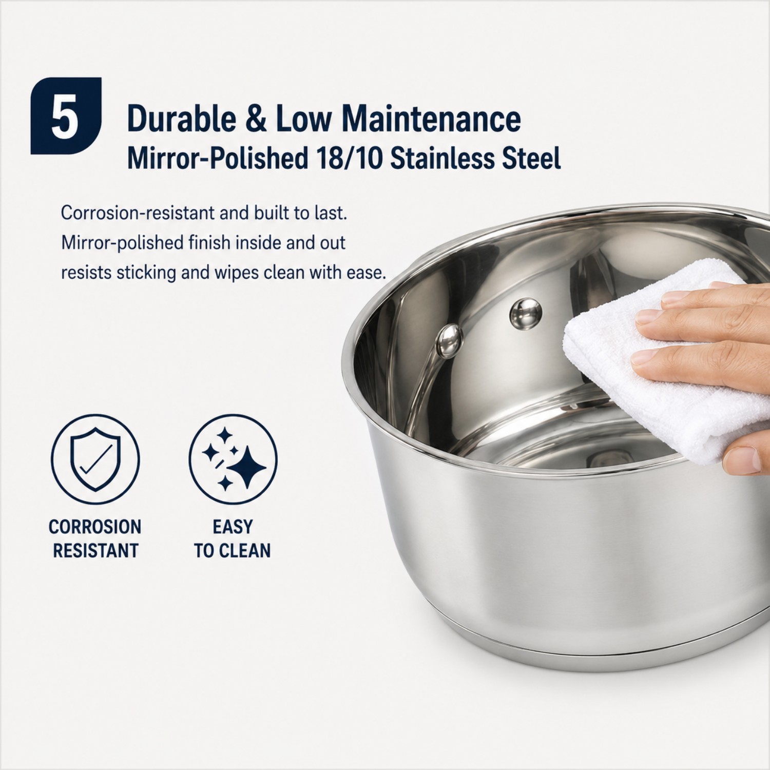 Factory New Arrival Multipurpose Wholesale Custom Kitchen Stainless Steel Cooking Pot Casserole Set Pot 6 Pieces Cookware Sets