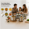 Factory Supply Stainless Steel Pots And Pans Cookware Set With Handle And Glass Cover Brazed Bottom Cookware Set Casserole