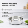 Hot Sale Factory New Arrival Non-coating Triply Stainless Steel Saute Pan Stainless Steel Pan with Handle Cooking Pots Skillets