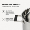 Factory New Arrival Stainless Steel Cookware Set with Handle Cooking Pots Impact Bonded Bottom Cookware Set Saucepan Frypan