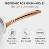 New Multipurpose Impact Bonded Bottom Stainless Steel Saute Pan with Cover And Helper Handle Stainless Steel Deep Saute Pan