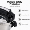 Factory Supply Multi-Functional Stainless Steel Pressure Cooker 4L 6L 8L 10L Sizes Stainless Steel Fast Cooking Pressure Cooker