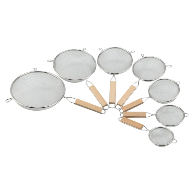 Stainless Steel Flour Sifter Sieve Stainless Steel Fine Tea Mesh Strainer Colander Wire Mesh Oil Filter Strainer