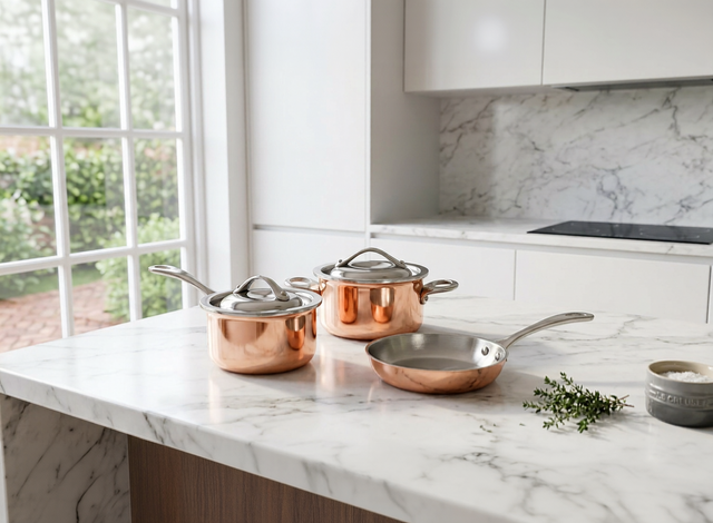 High Quality Mini Pot Tri-ply Copper Factory Sales Metal Stainless Steel Cookware Non Stick Saucepan Pot Frypan Home