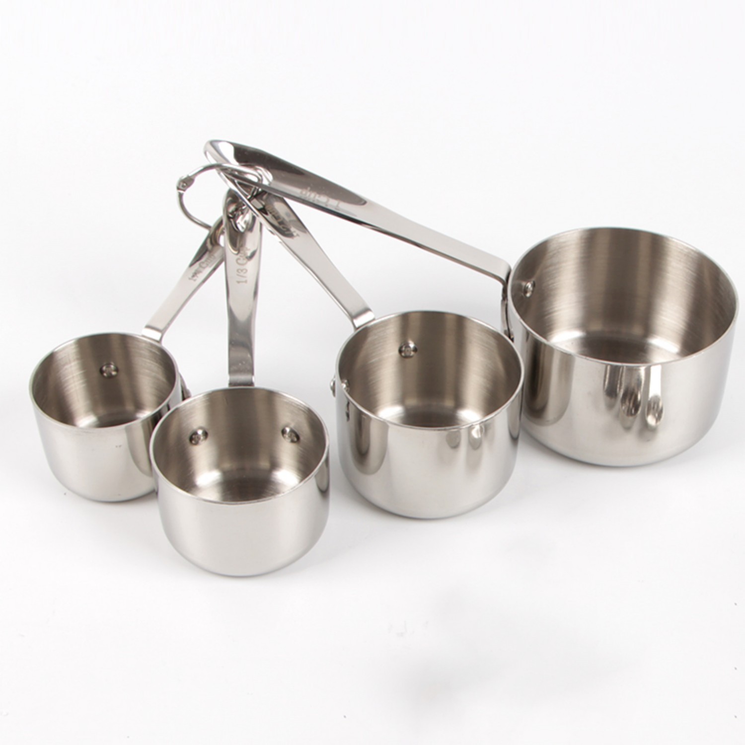Custom Hot Sell 14 Piece Stainless Steel Measuring Cups and Spoons Set With Handle
