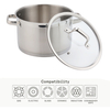Factory New Arrival Stainless Steel Cookware Set with Handle Cooking Pots Impact Bonded Bottom Cookware Set Saucepan Saute Pan