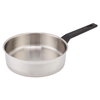 Wholesale Custom 9 Piece Nylon Black Handle Stainless Steel Impact Bonded Bottom Pots And Pans Non-Toxic Kitchen Cookware Set
