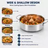 Factory Supply Stainless Steel Shallow Pot Set With Stainless Steel Handle & Lid Brazed Bottom Stockpot Suitable All Cooktops