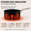 Factory New Arrival Design 16/18CM Carbon Steel Sauce Pan with Glass Lid Multipurpose Induction Cookware for Cooking Pot