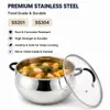 Factory Supply Stainless Steel Apple-Shaped Casserole Set With Stainless Steel + Silicone Handle and Lid Brazed Bottom Casserole