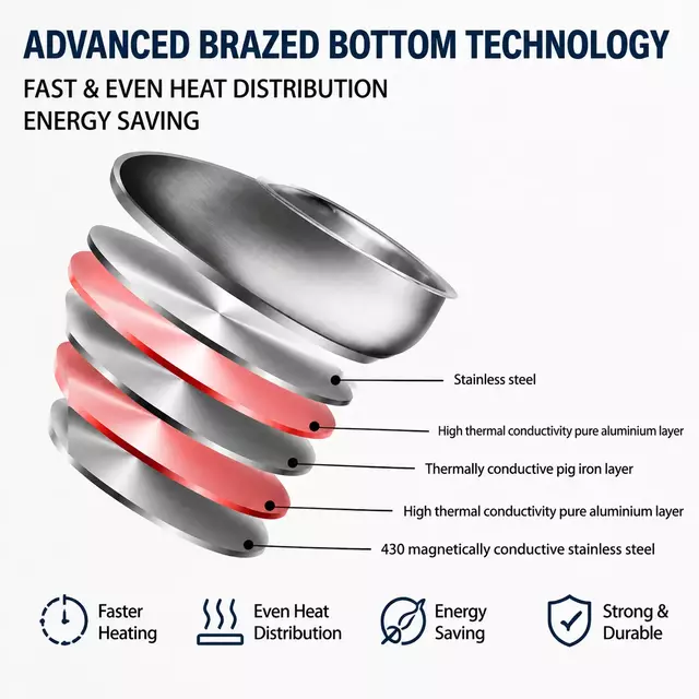 Factory Supply Wholesale Stainless Steel Belly Shape Cooking Pot Set with Stainless Steel Lid Large Capacity Soup Pot Stockpot