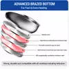 Factory Supply Stainless Steel Stockpot Set With Stainless Steel Handle & Glass Lid Brazed Bottom Stockpot Suitable All Cooktops