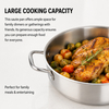 Hot Sale Factory New Arrival Non-coating Pan Stainless Steel Frying Pan with Handle Cooking Pots Brazed Bottom Saute Pan