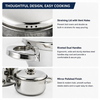 2026 Factory New Arrival Multipurpose Wholesale Custom Kitchen Stainless Steel Cooking Pot Casserole Set Pot 6 Pieces Cookware Sets