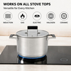 Factory New Arrival Stainless Steel Cookware Set with Handle Cooking Pots Impact Bonded Bottom Cookware Set Saucepan Frypan