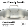 Hot Sale Factory Supply Stainless Steel Pots Cookware Set With Handle And Lid Brazed Bottom Cookware Set Dutch Oven Casserole