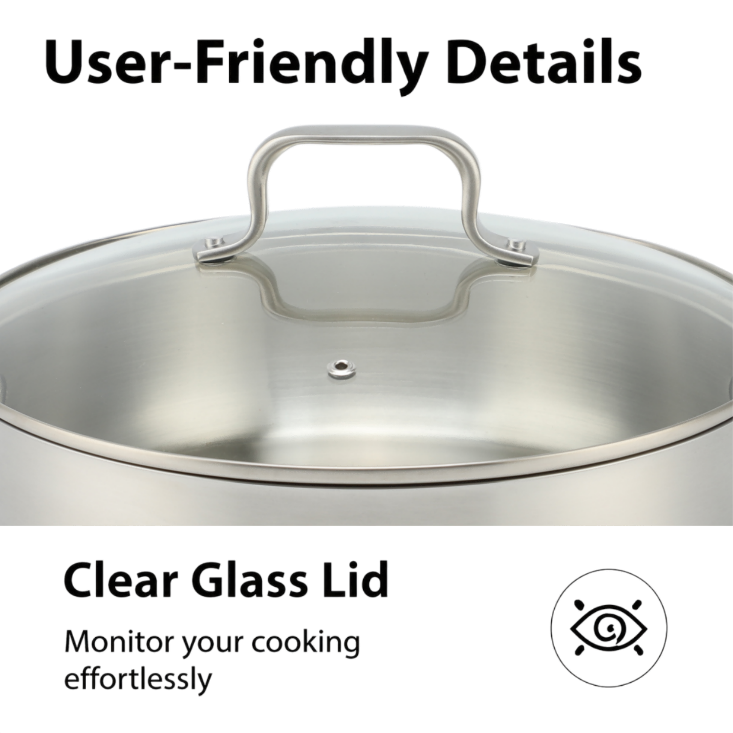 Hot Sale Factory Supply Stainless Steel Pots Cookware Set With Handle And Lid Brazed Bottom Cookware Set Dutch Oven Casserole