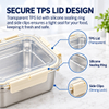 New Arrival Factory 304 Stainless Steel Fresh-keeping Lunch Box Transparent Lid Leak-proof Food Grade Microwave Sealed Box