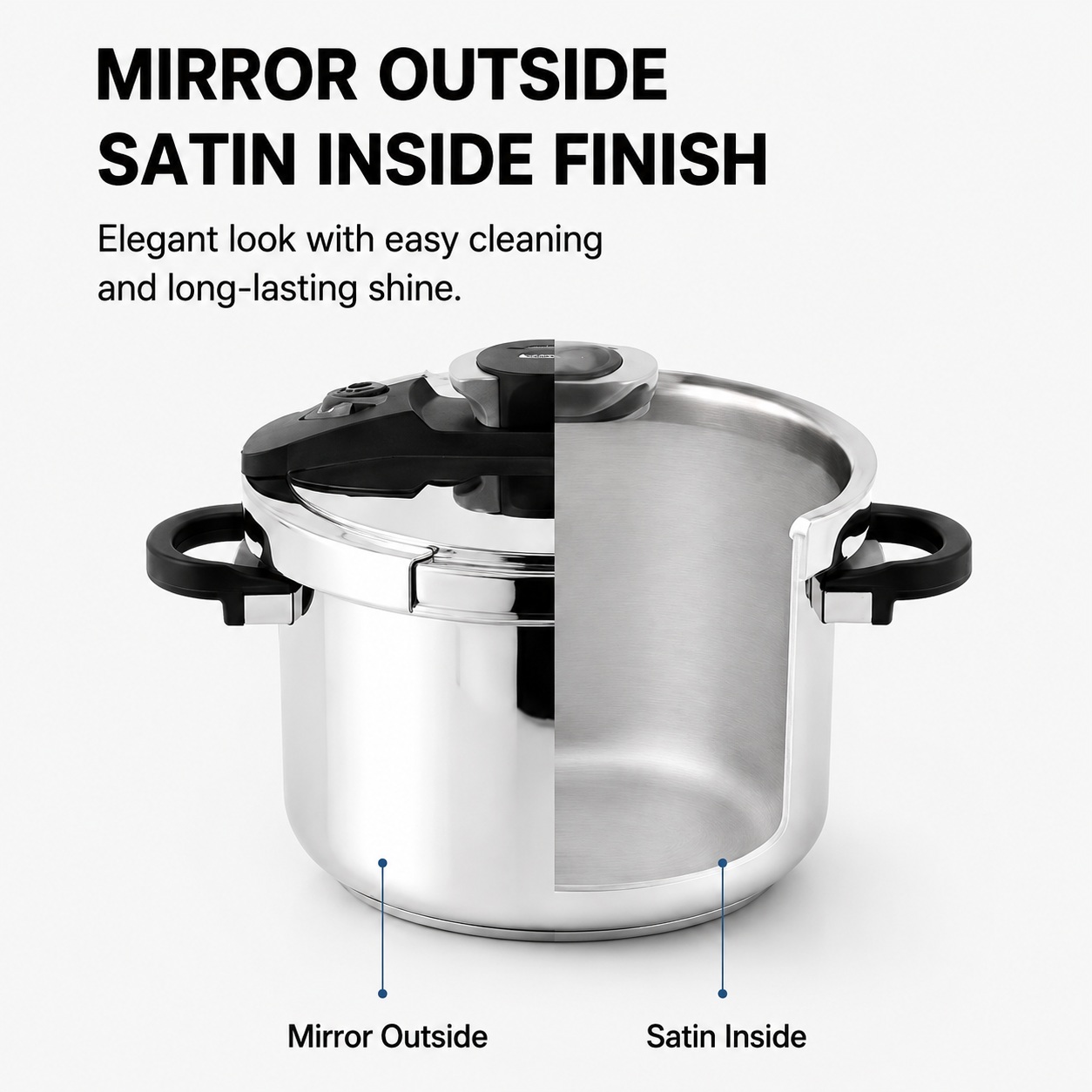 Factory Supply Multi-Functional Stainless Steel Pressure Cooker 4L 5L 6L 7L Sizes Stainless Steel Fast Cooking Pressure Cooker