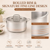 Factory Supply 5-ply Copper Pots and Pans 10 PCS Cookware Set With Handle and Lid 5-ply Copper Pots Casserole Fine-line Design