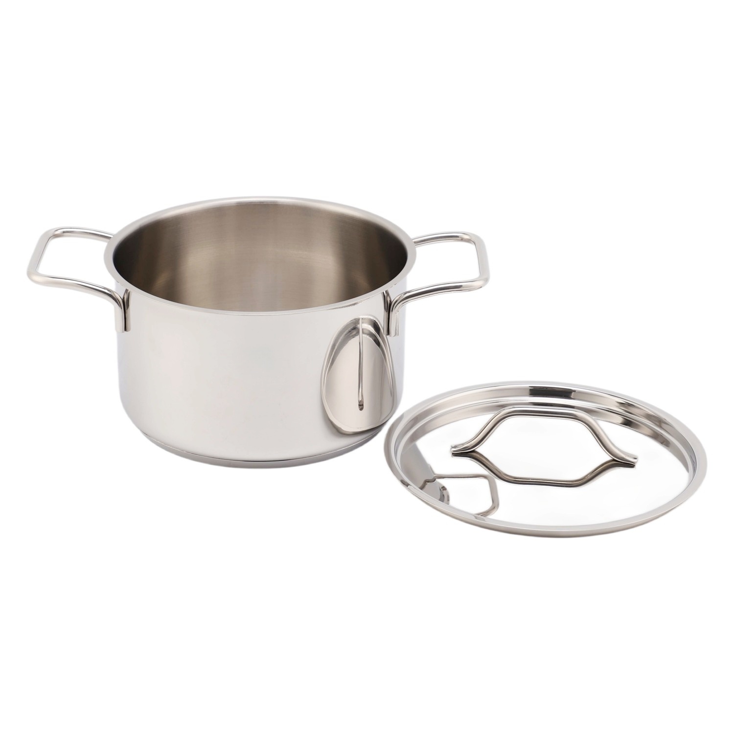 Factory New Arrival Stainless Steel Cookware Set Cooking Pots With Handle Impact Bonded Bottom Cookware Set Casserole