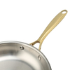 Factory Customized Hot Sale Wholesale 3 Layer Copper Tri-ply Stainless Steel Pan 20/24/26/28cm Non-Coating Cookware Frying Pan