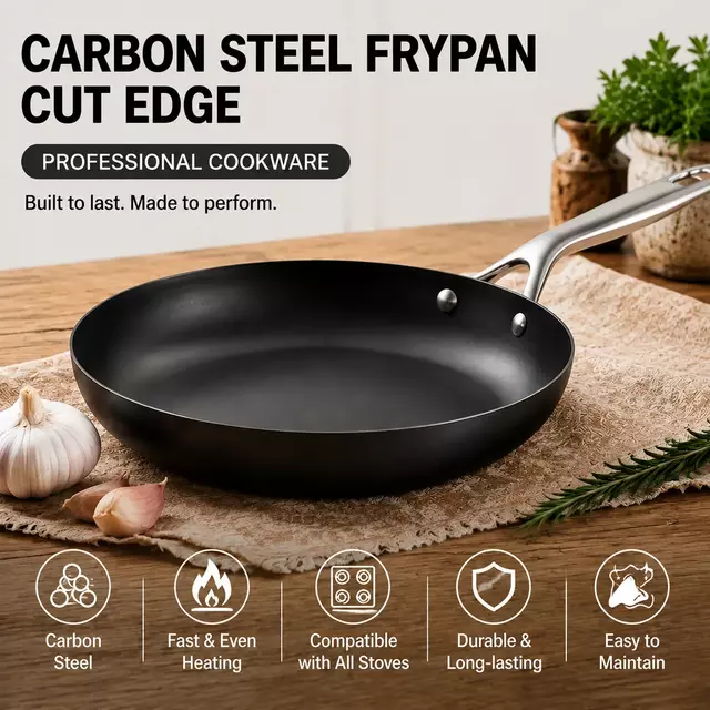 Factory New Arrival Design 20/22/24/26/28/30CM Carbon Steel Naturally Non Stick Frying Pan Skillets Induction Compatible
