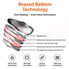 Factory Supply Stainless Steel Apple-Shaped Casserole With Stainless Steel Handle and 4mm Glass Lid Brazed Bottom Pots Casserole