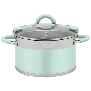 Factory Supply Stainless Steel Pots and Pans 10 PCS Cookware Set With Stainless Steel + Silicone Handle and Lid Brazed Bottom Cookware Set Pots Casserole