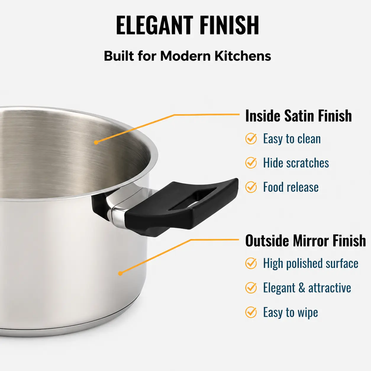 Factory New Arrival Stainless Steel Cookware Set with Bakelite Handle Cooking Pots and Pans Brazed Bottom Cookware Set Saucepan