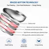 Factory Supply Stainless Steel Shallow Pot With Stainless Steel Handle and Glass Lid Brazed Bottom Pots Shallow Pot All Cooktops