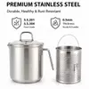 Factory Supply Wholesale Stainless Steel Deep Fryer Pot Asparagus Pot with Lid & Inner Rack Basket Tall Body Pasta Pot