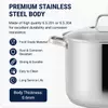 Factory Supply Stainless Steel Stockpot Set With Stainless Steel Handle & Glass Lid Brazed Bottom Stockpot Suitable All Cooktops
