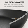 Factory New Arrival Design 20/22/24/26/28/30CM Carbon Steel Naturally Non Stick Frying Pan Skillets Induction Compatible