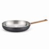 Factory Supply Wholesale 11Pieces 2-ply Stainless Steel Cookware Sets 2-ply Kitchen Cooking Frying Pan Set with Golden Handle 
