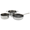 Factory New Arrival Multipurpose Hybrid Tri-Ply Stainless Steel Saute Pan with Cover and Helper Handle Stainless Steel Deep Frying Pans Saute Pan