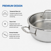 Factory New Arrival Tri-ply Stainless Steel Dutch Oven Cooking Pot Set Eco-Friendly Oven Safe Tempered Glass Lid Dishwasher Safe
