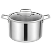 Factory Supply 7 Pieces 5-ply Stainless Steel Cookware Sets 5-ply Kitchen Cooking Casserole Set with Stainless Steel Handle
