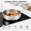 Factory Supply Wholesale 5-ply Copper Saute Pan Kitchen Cooking 5-ply Copper Frypan with Stainless Steel Lid Fine-line Design