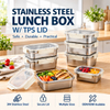 New Arrival Factory 304 Stainless Steel Fresh-keeping Lunch Box Transparent Lid Leak-proof Food Grade Microwave Sealed Box