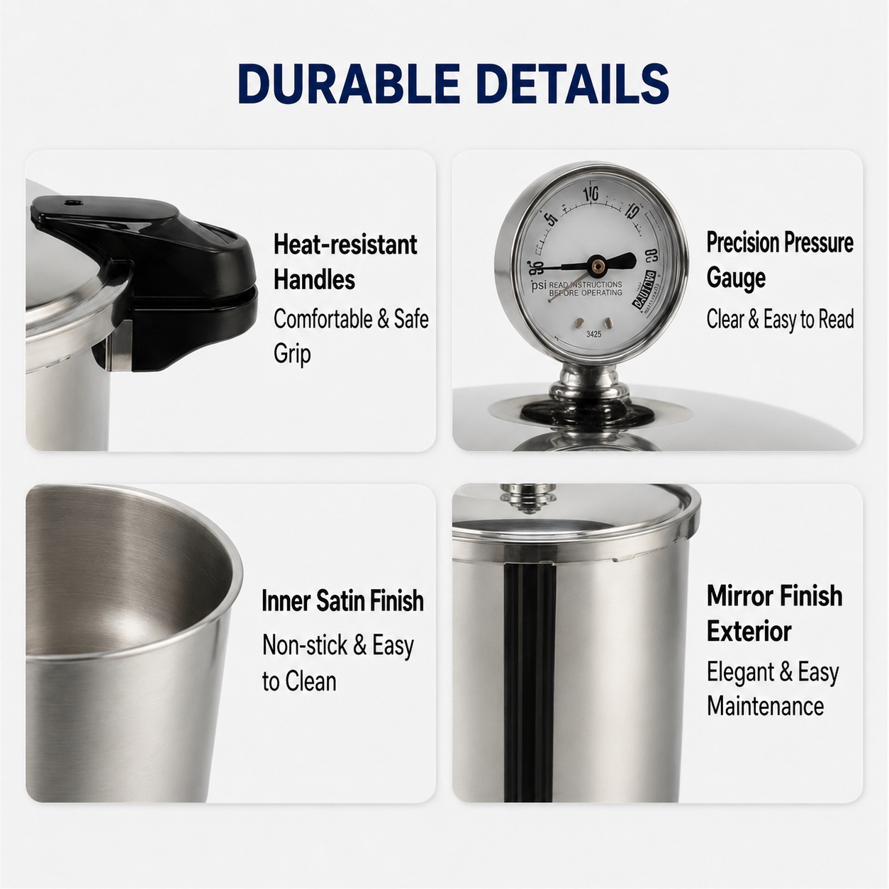 Factory Supply Multi-Functional 16L/23L Stainless Steel Pressure Cooker Stainless Steel Fast Cooking Pressure Cooker 