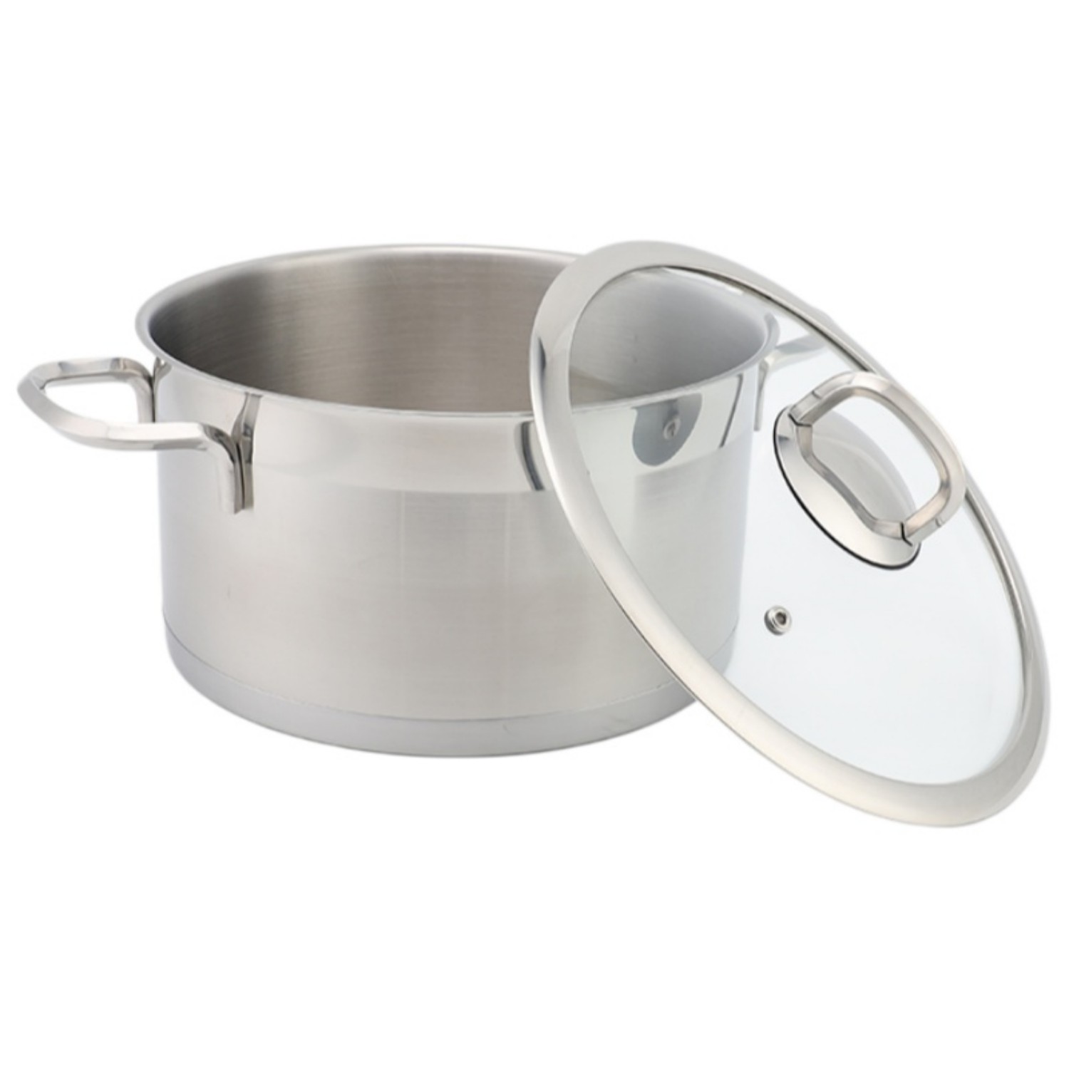 Factory Supply Stainless Steel Pots And Pans 10PCS Cookware Set With Plastic Handle And Lid Brazed Bottom Cookware Set Saute Pan Casserole