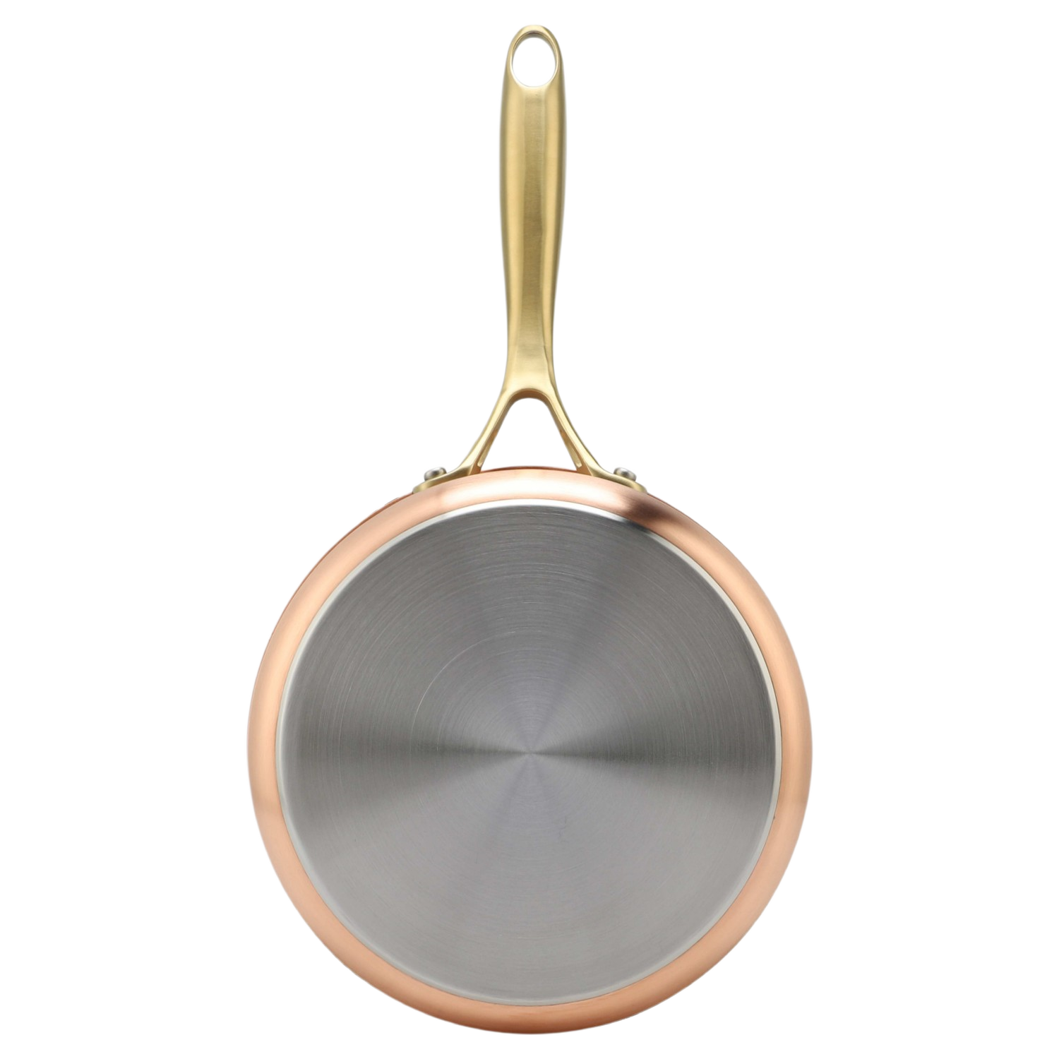 Factory Customized Hot Sale Wholesale 3 Layer Copper Tri-ply Stainless Steel Pan 20/24/26/28cm Non-Coating Cookware Frying Pan
